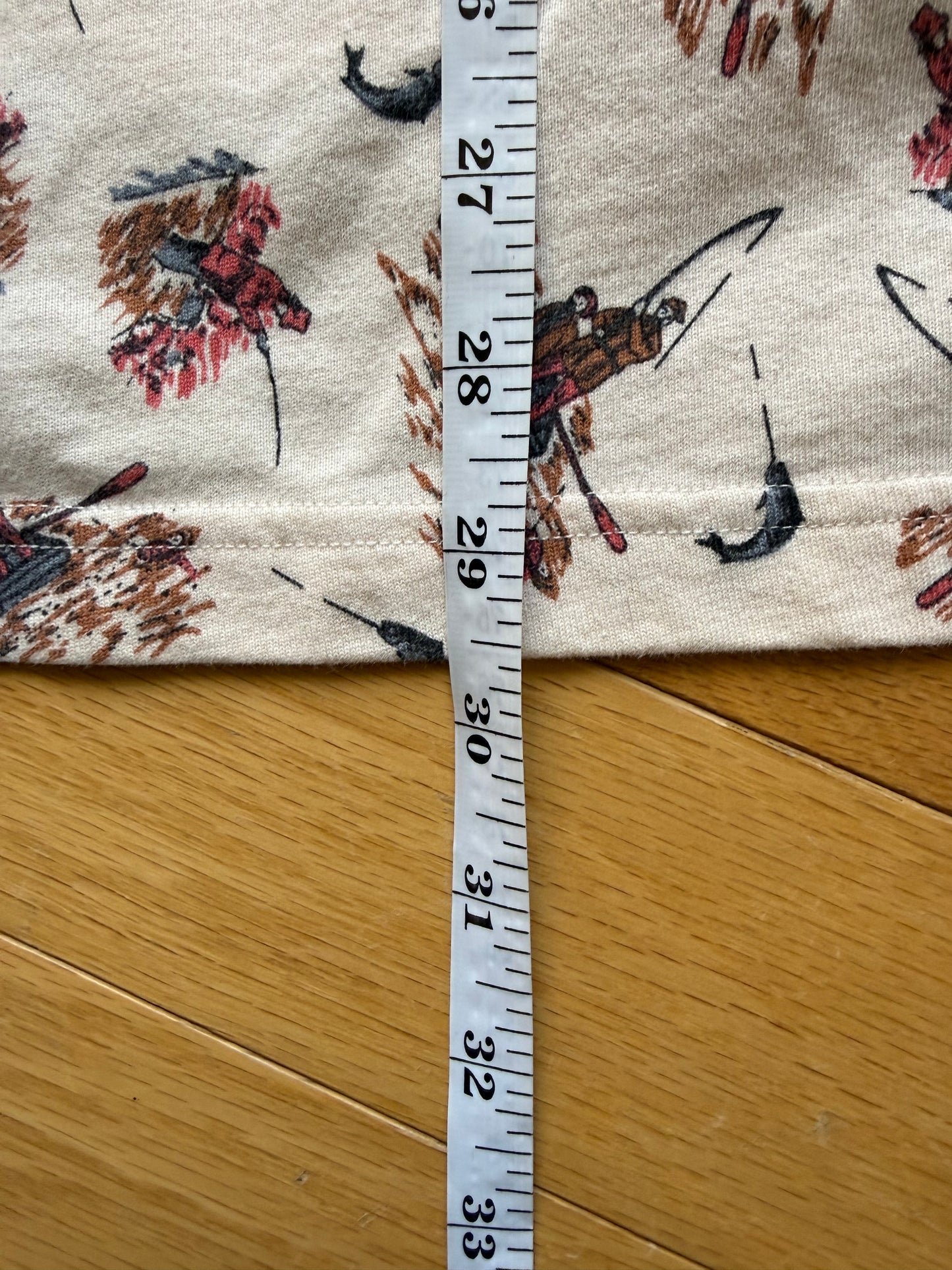 Vintage Pendleton Fisherman Print Polo. Size M