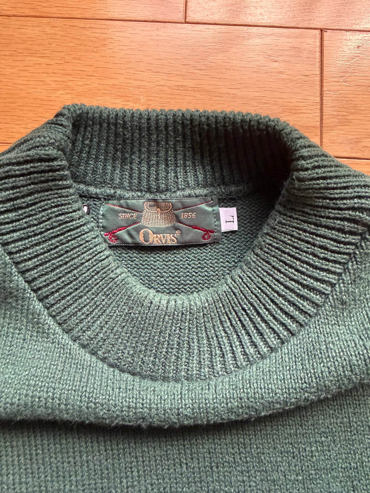 Vintage Orvis Embroiederd 5 Fly Sweater