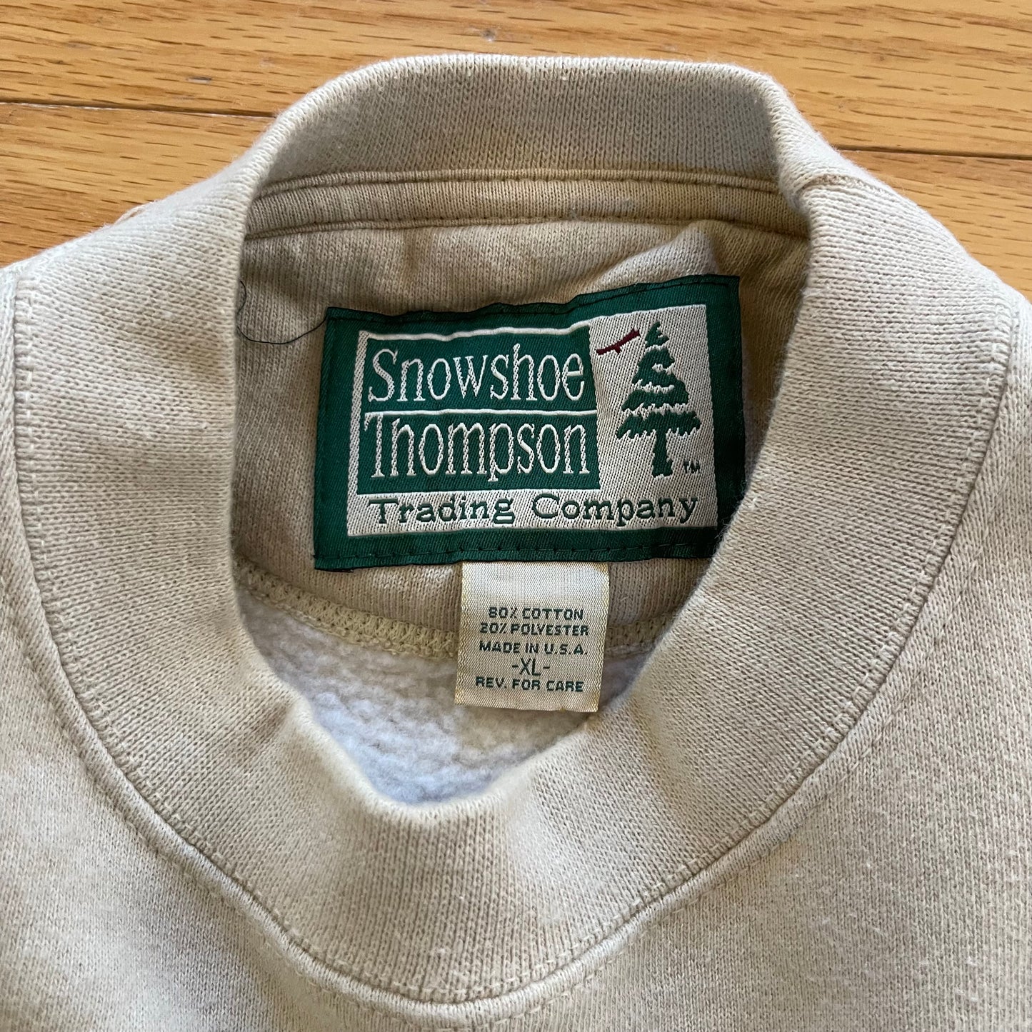 Vintage Snowshoe Thompson Brown Trout Crew