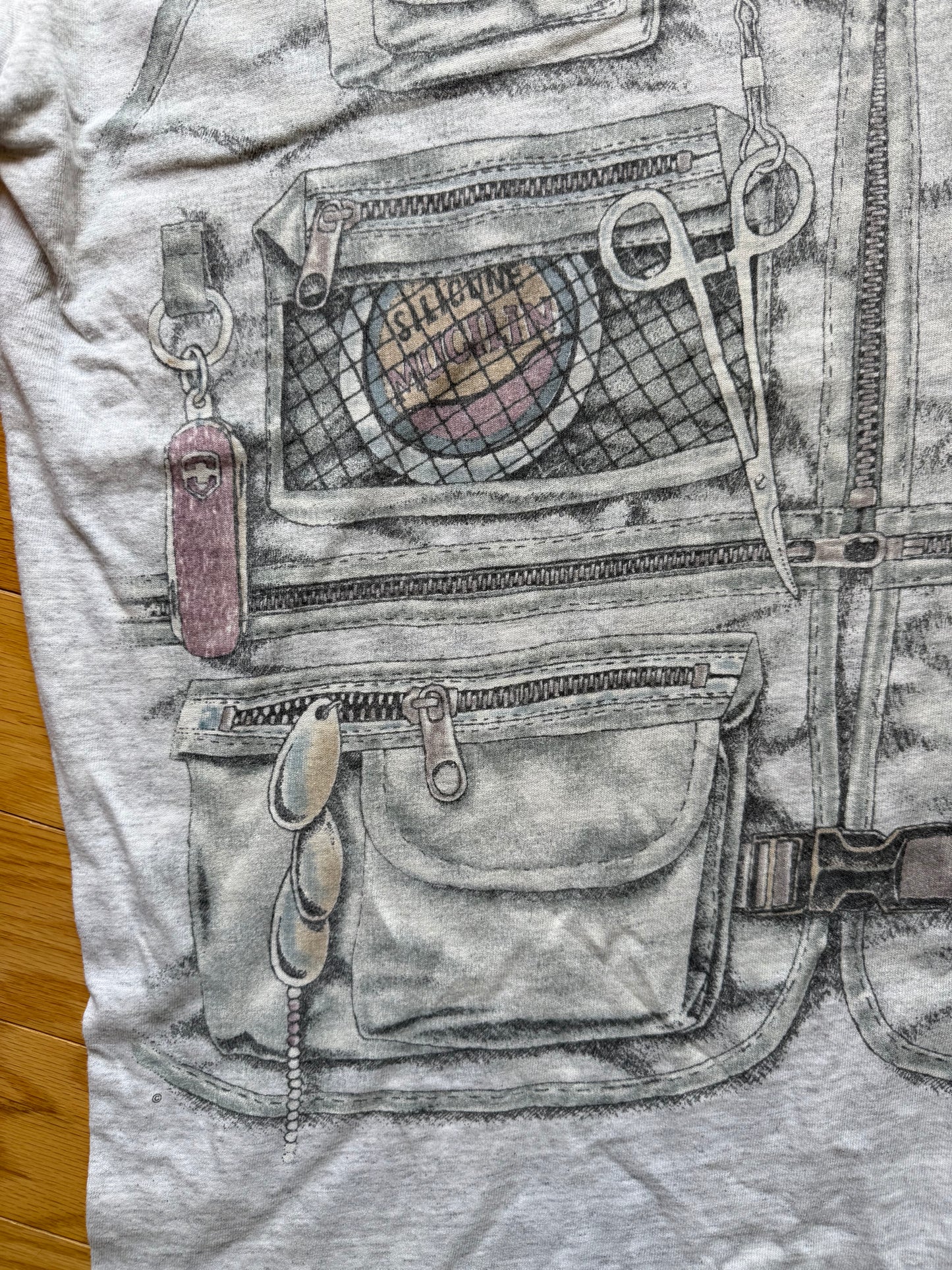 Vintage Loaded Vest AOP Tee. Size XL