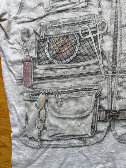 Vintage Loaded Vest AOP Tee. Size XL