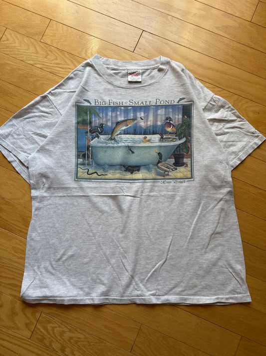 Vintage Big Fish Small Pond Tee. Size L