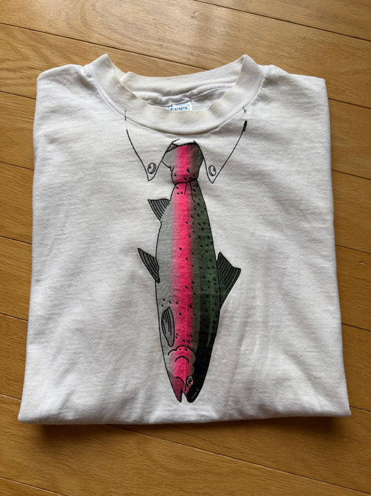 Vintage Rainbow Tie Tee. Size L
