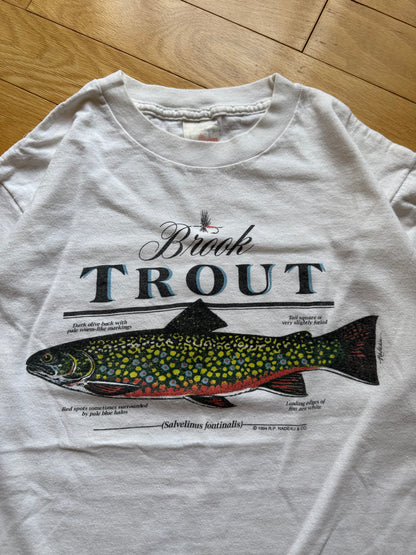 Vintage Brook Trout Tee. Size L