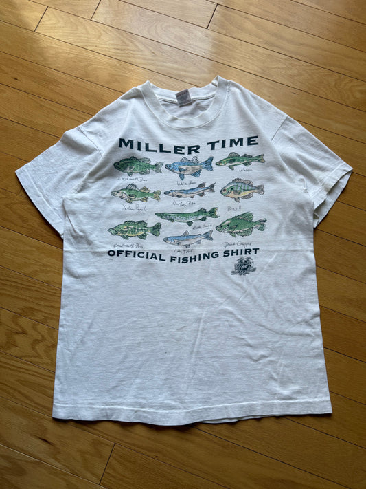 Vintage Miller Time Tee. Size L