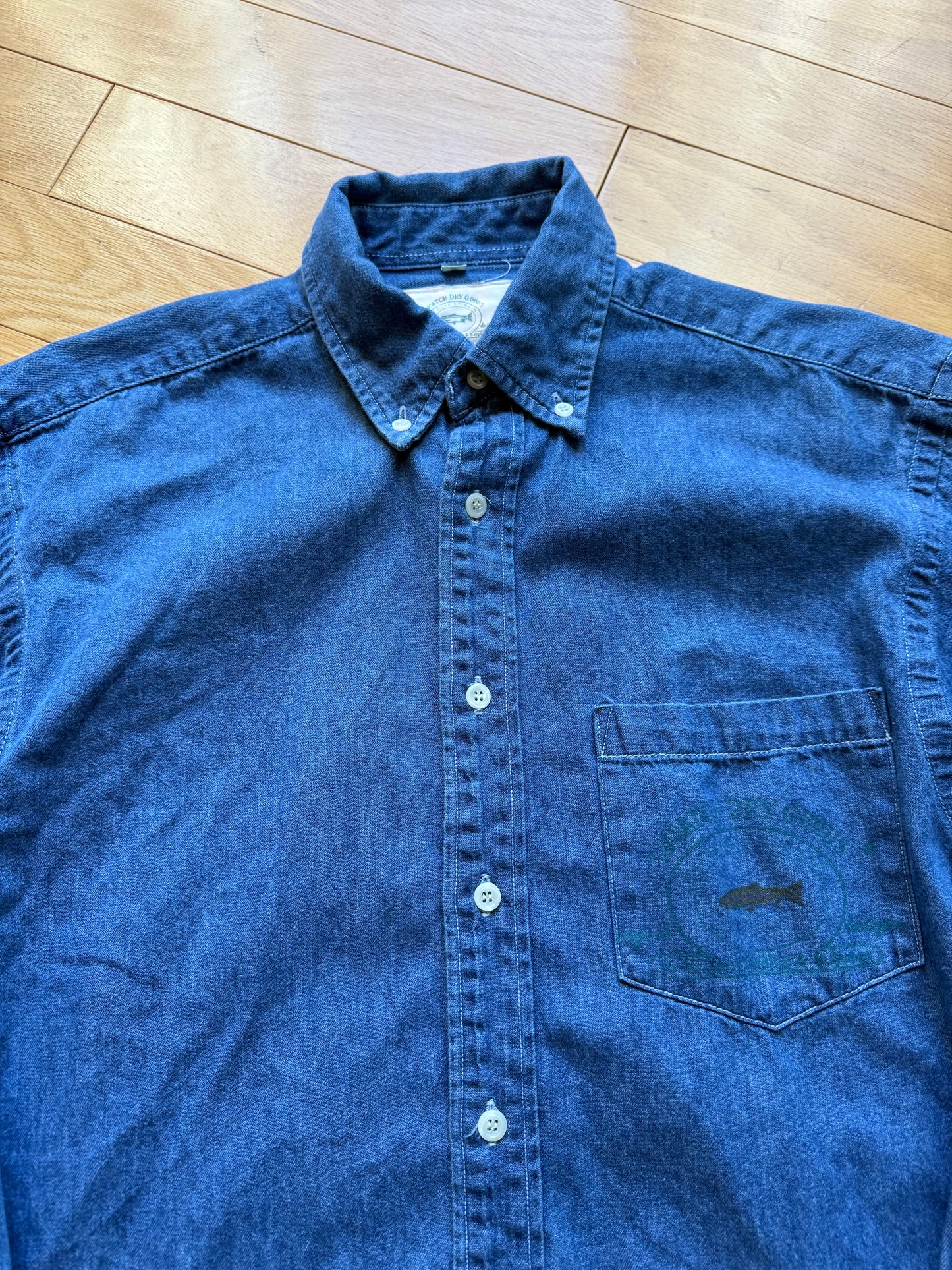 Vintage Wasatch Denim Fish On Shirt