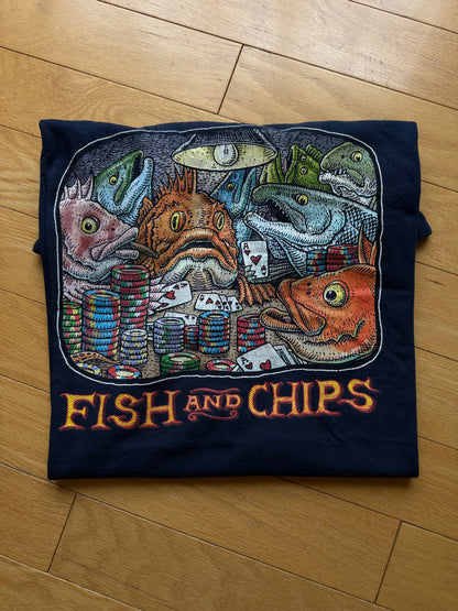 Ray Troll Fish And Chips Tee. Size XXL