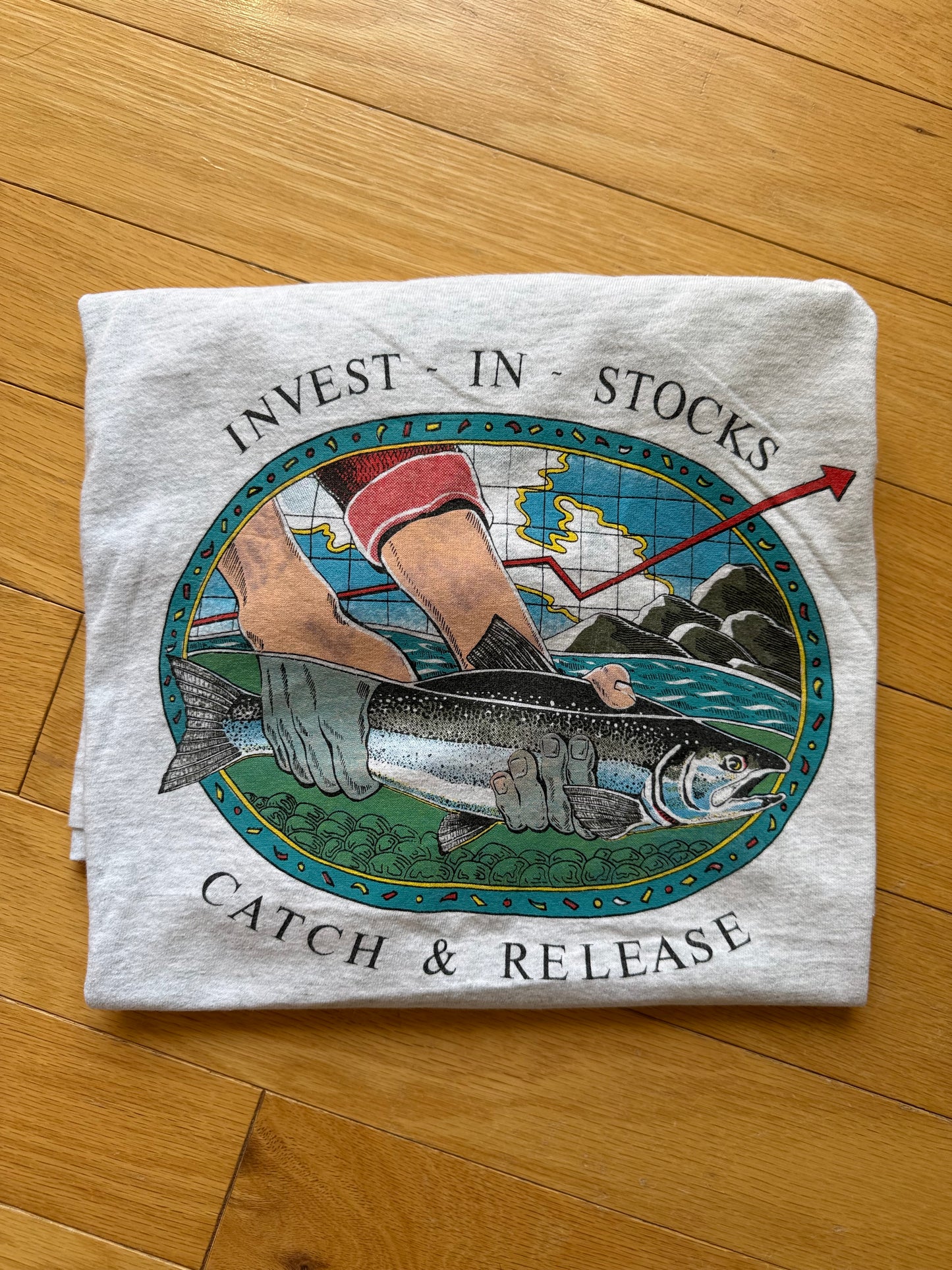 Vintage Invest In Stocks Tee. Size XL