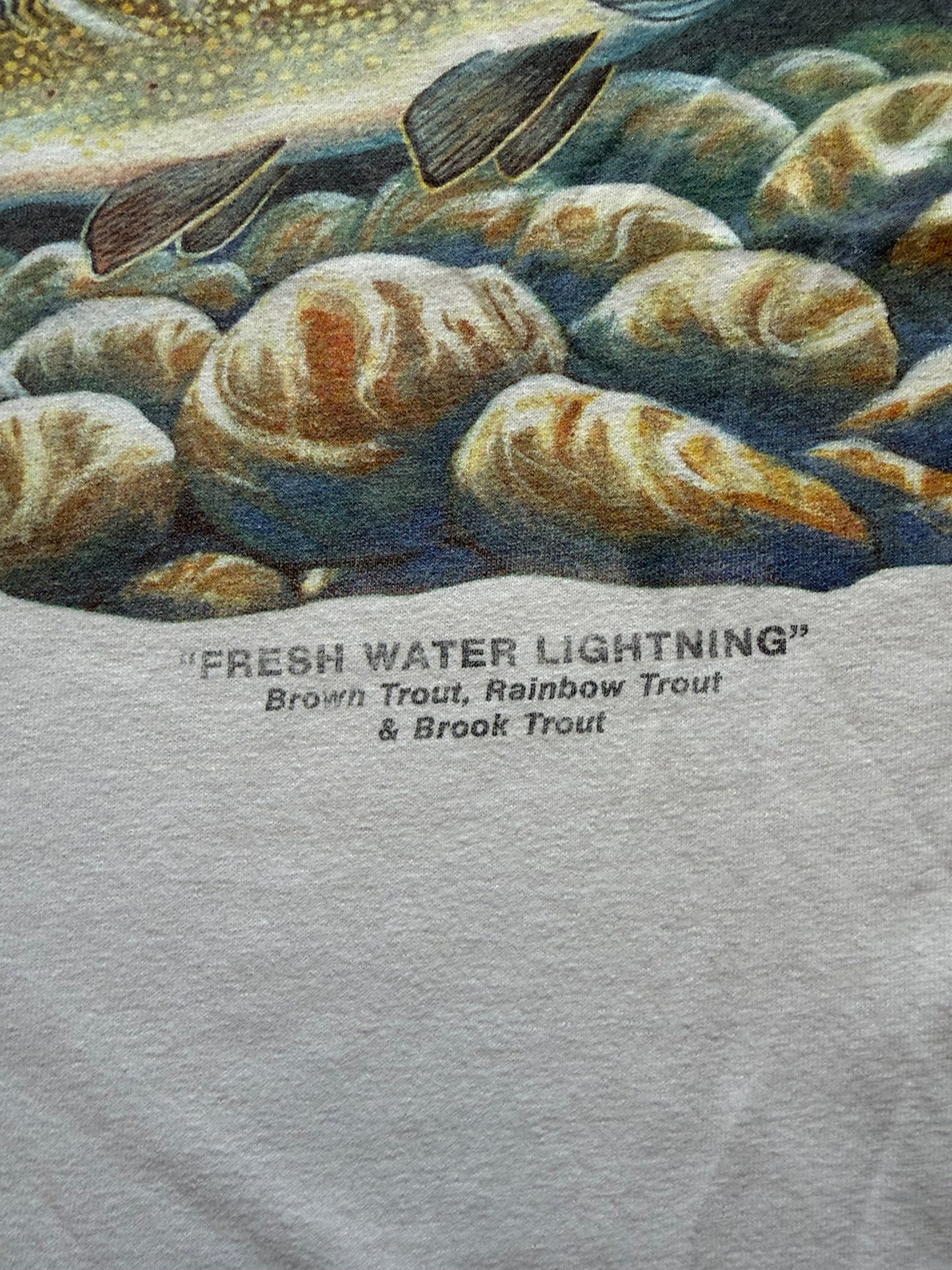 Vintage Environmental Artwear "Fresh Water Lightning" Tee. Size XL