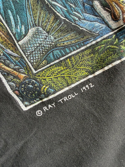 Vintage Ray Troll Twist and Trout Tee. Size XXL