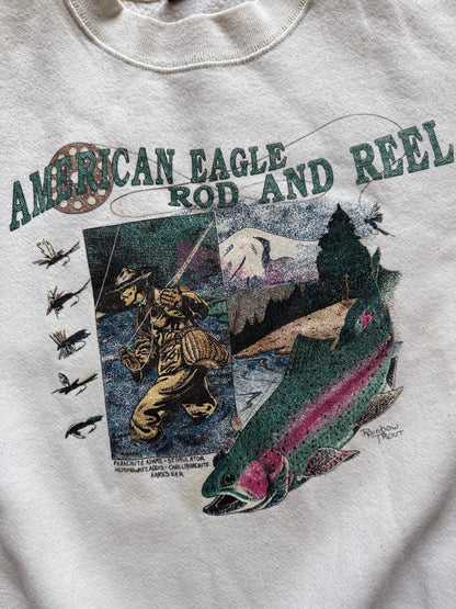 Vintage American Eagle Rod and Reel Sweatshirt. Size M