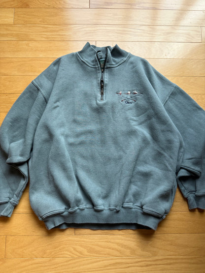 Vintage Orvis Embroidered Flies 1/4-Zip Pullover