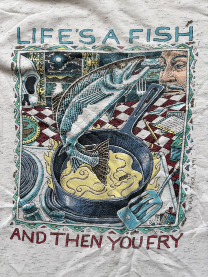 Vintage Ray Troll Life's A Fish Tee. Size XL