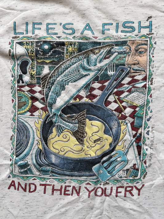 Vintage Ray Troll Life's A Fish Tee. Size XL