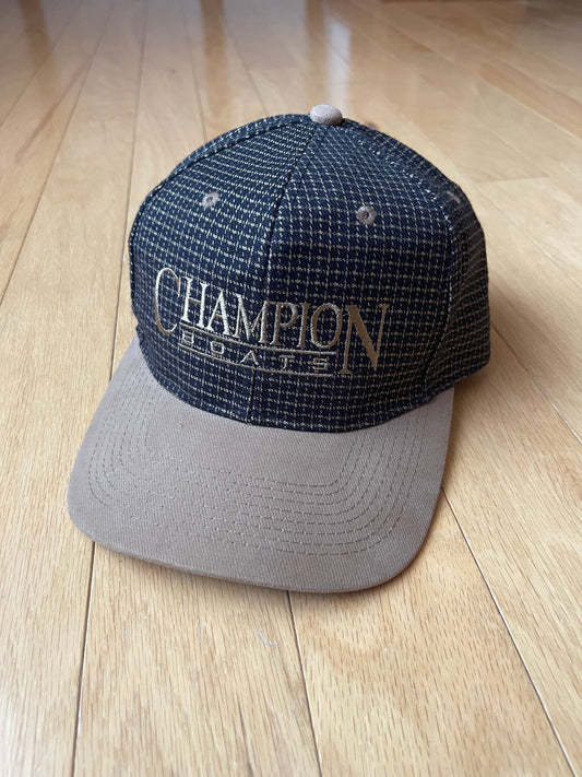 Vintage Champion Boats Velcroback Hat