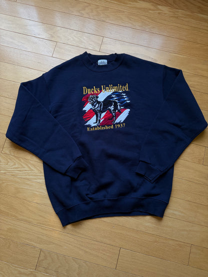 Vintage Ducks Unlimited Black Lab USA Sweatshirt