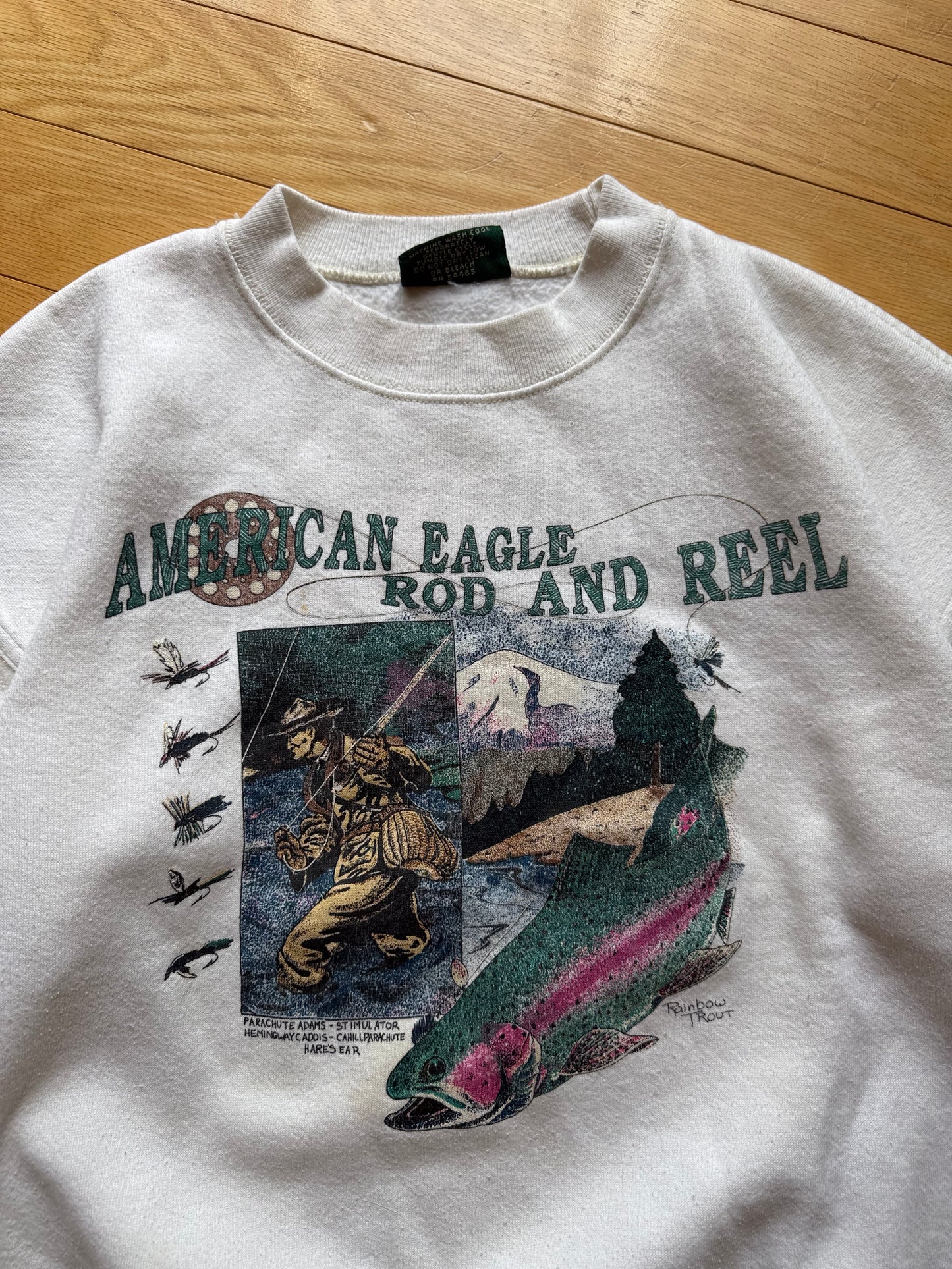 Vintage American Eagle Rod and Reel Sweatshirt. Size M