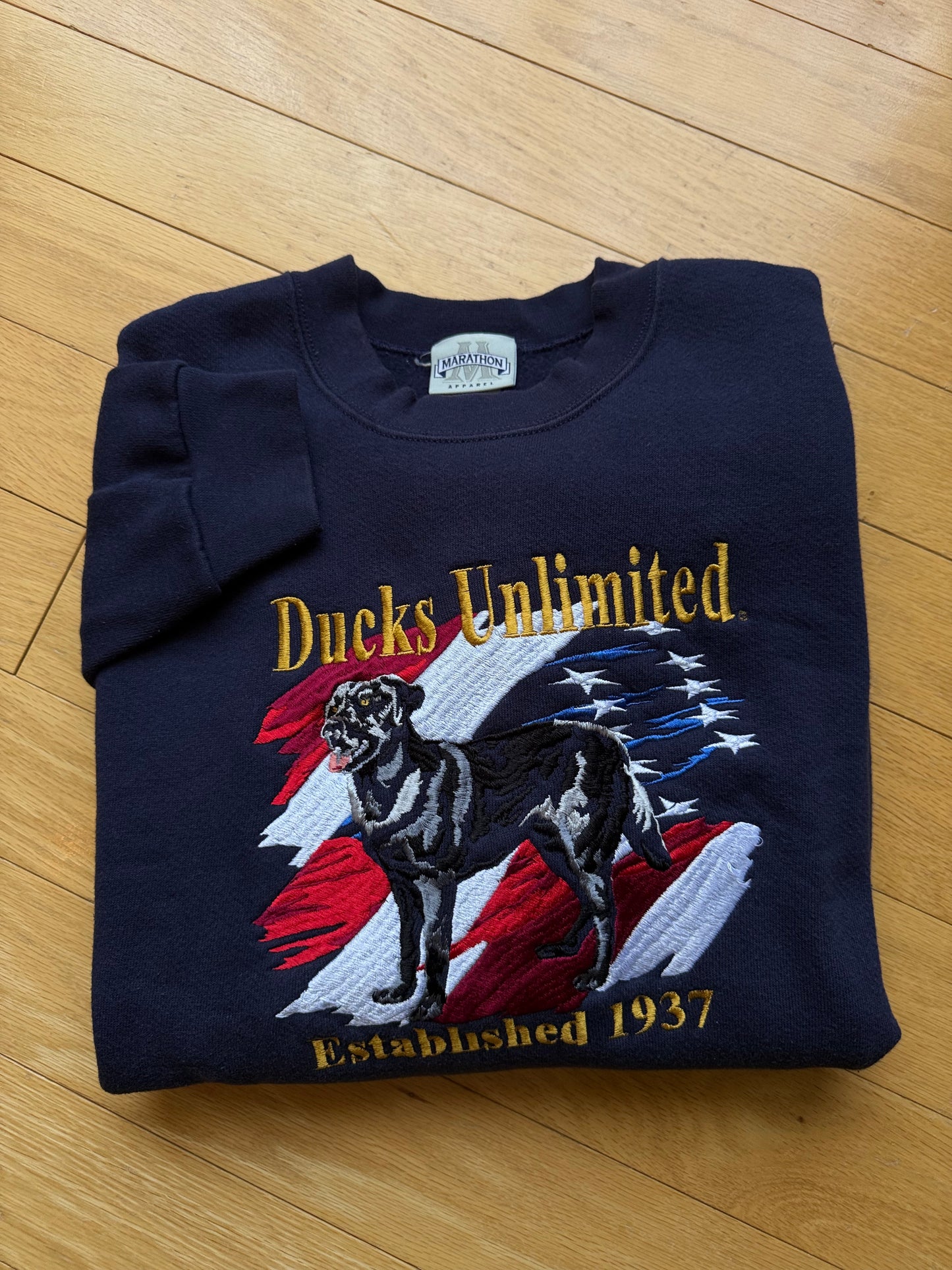 Vintage Ducks Unlimited Black Lab USA Sweatshirt