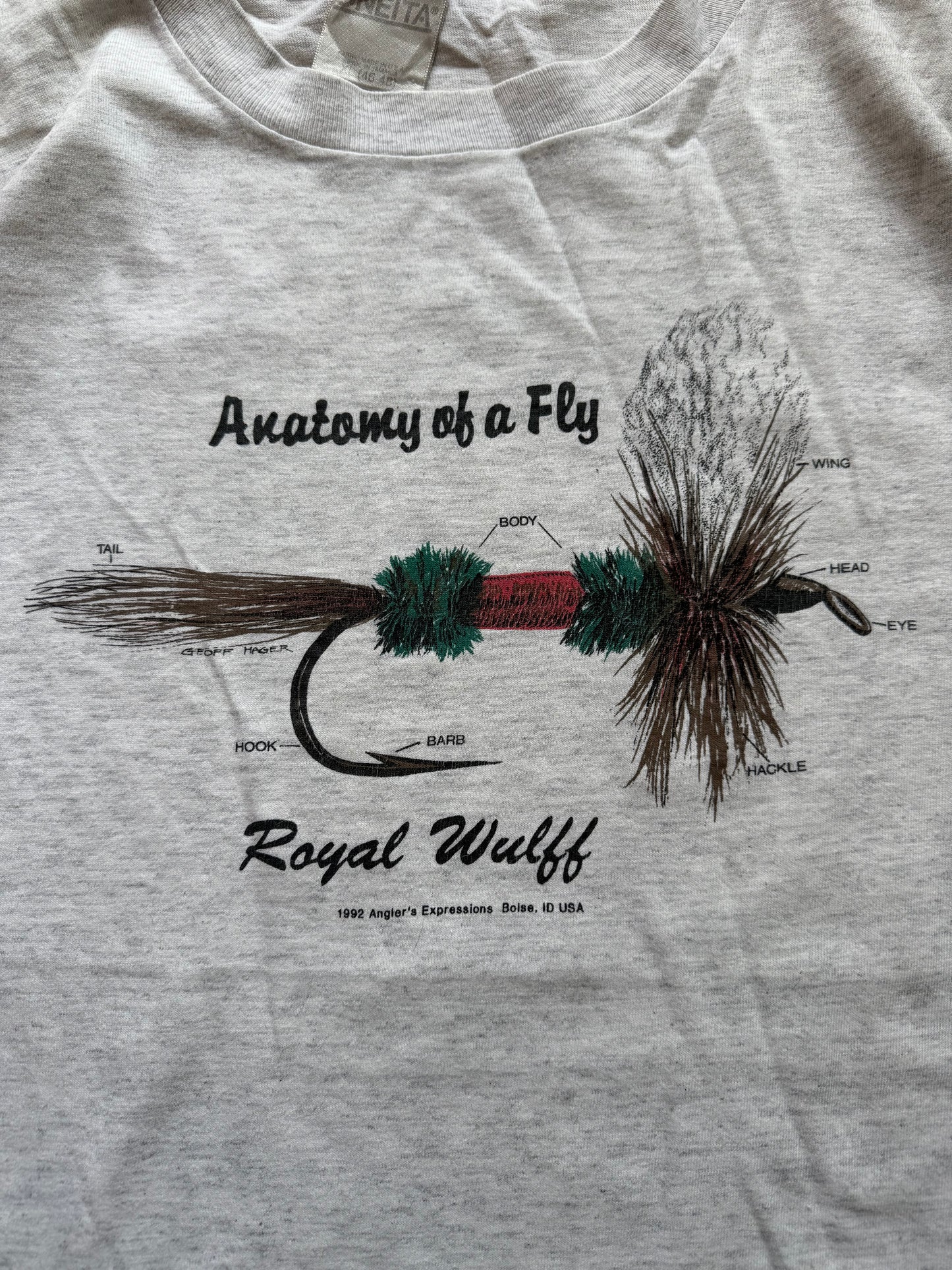 Vintage Anatomy of a Royal Wulff Tee. Size XL
