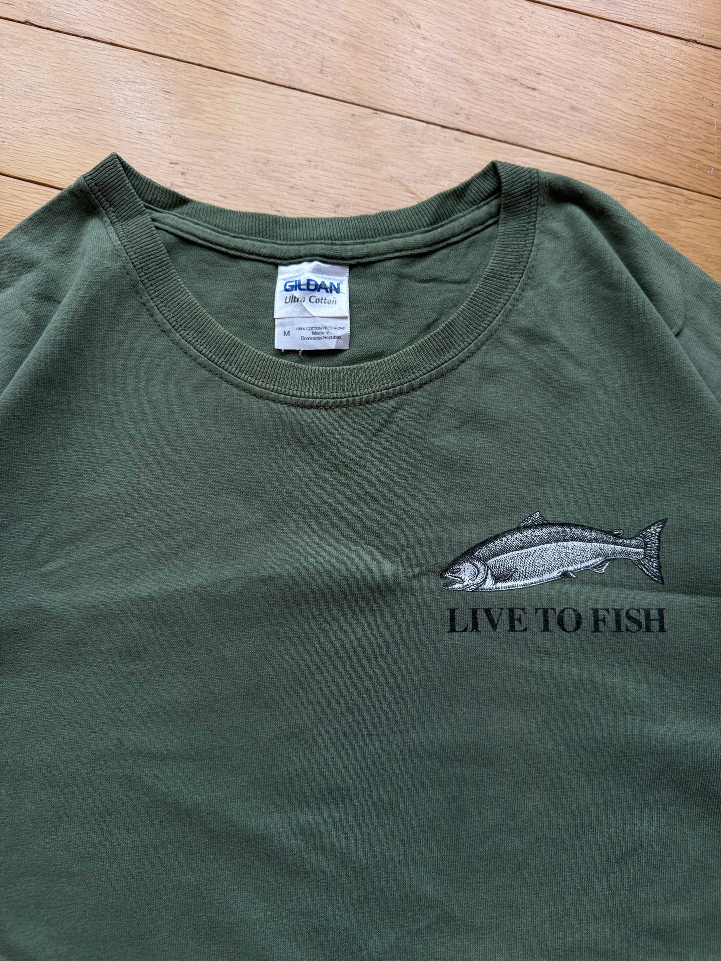 Vintage Ray Troll Fish To Live Live To Fish Tee. Size M