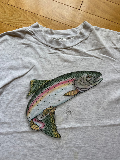Vintage Rianbow Trout Tee. Size XL