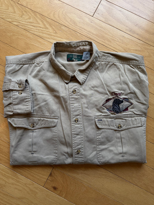 Vintage Orvis Embroidered Black Lab Shirt. Size XL