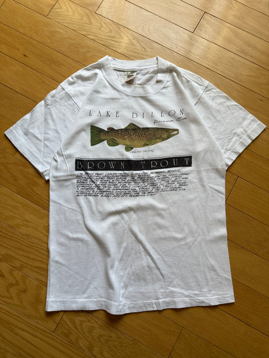 Vintage Lake Dillon Brown Trout Tee. Size S