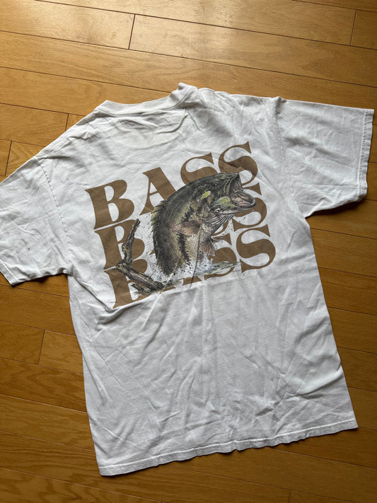 Vintage Bass Bass Bass Tee. Size L