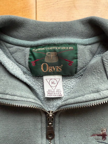 Vintage Orvis Embroidered Flies 1/4-Zip Pullover