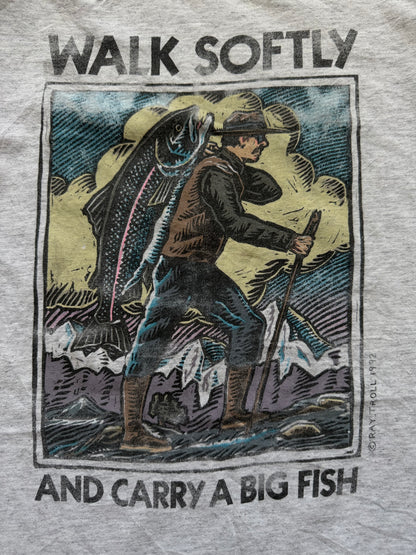 Vintage Ray Troll Walk Softly Tee. Size L