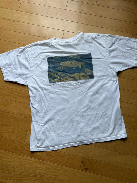 Vintage Columbia Sportswear Rainbow Tee. Size XL