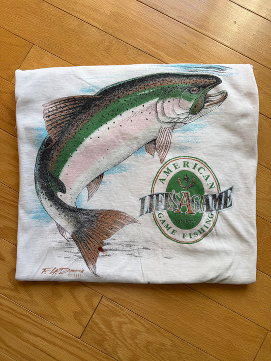 Vintage Life's A Game Trout Tee