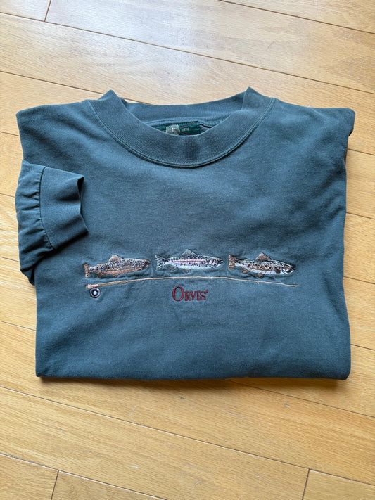 Vintage Orvis Trout Trio Long Sleeve. Size XXL