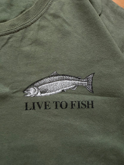 Vintage Ray Troll Fish To Live Live To Fish Tee. Size M