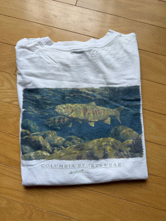 Vintage Columbia Sportswear Rainbow Tee. Size XL