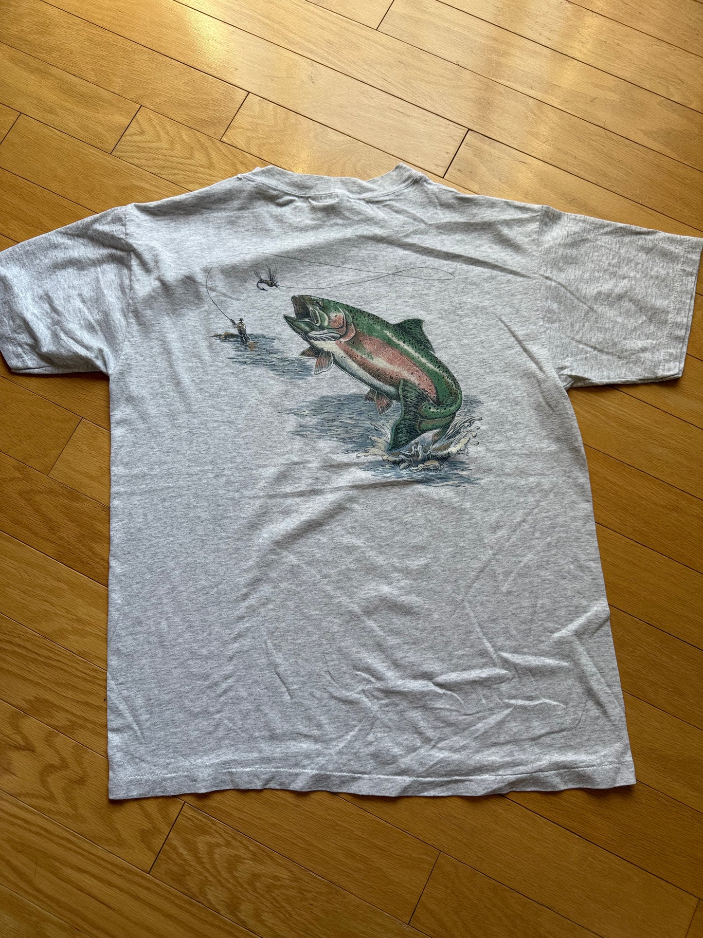 Vintage West Virginia Rainbow Trout Tee. Size L