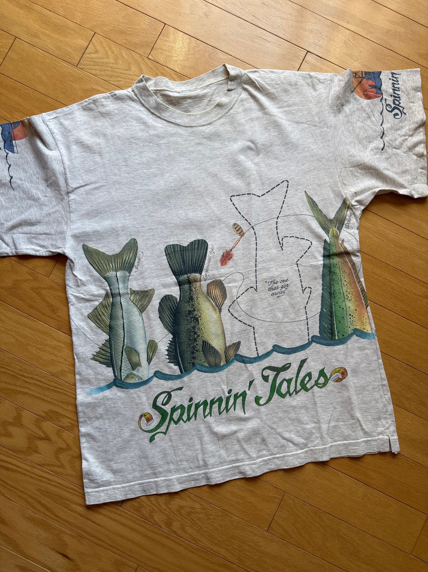 Vintage Caribbean Souls Spinnin Tales Tee. Size L