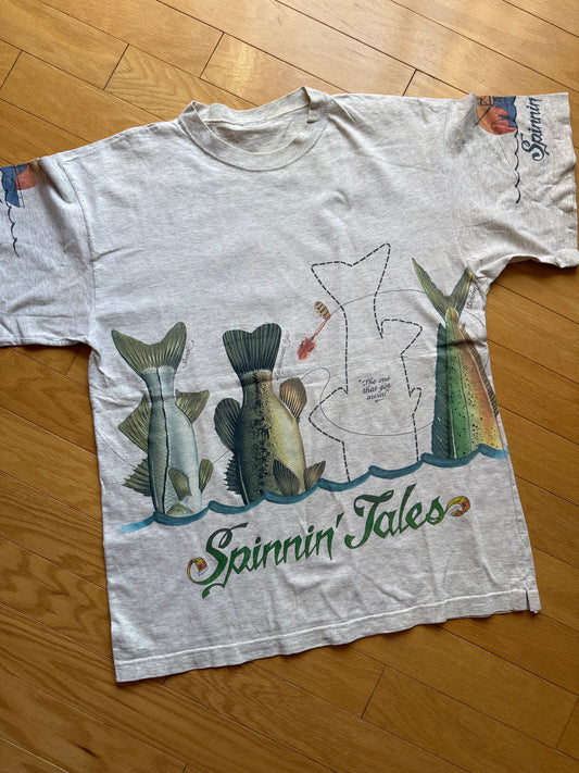 Vintage Caribbean Souls Spinnin Tales Tee. Size L