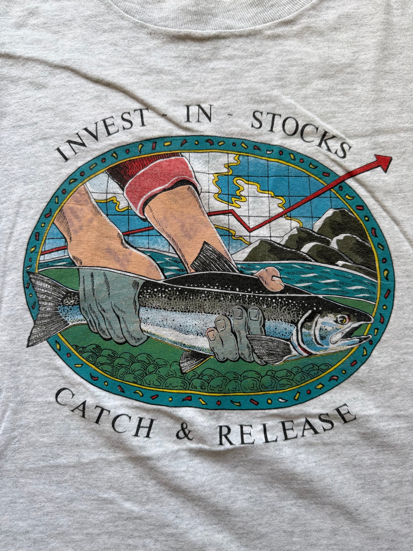 Vintage Invest In Stocks Tee. Size XL