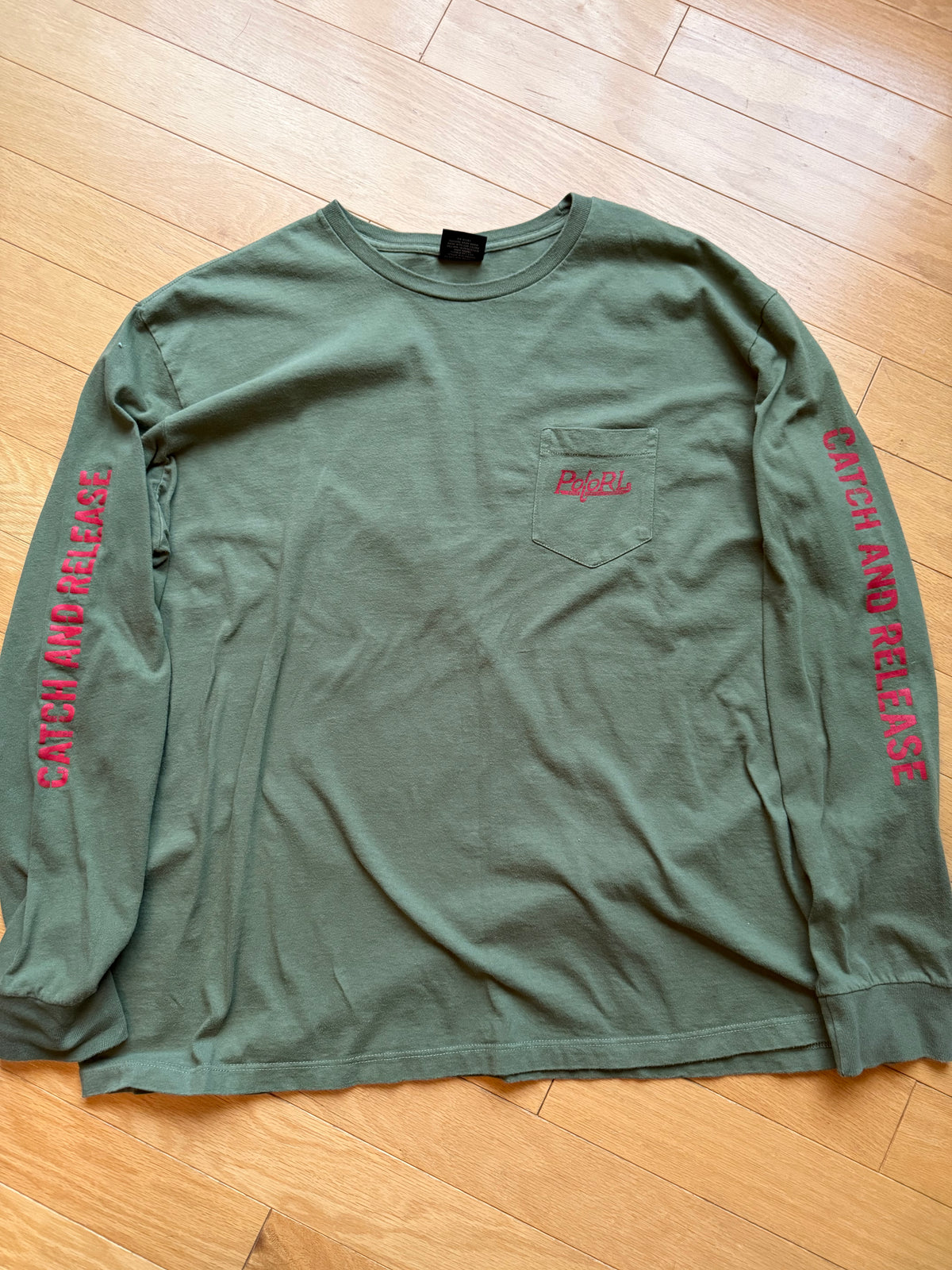 Vintage Polo Catch & Release Long Sleeve Tee. Size XL