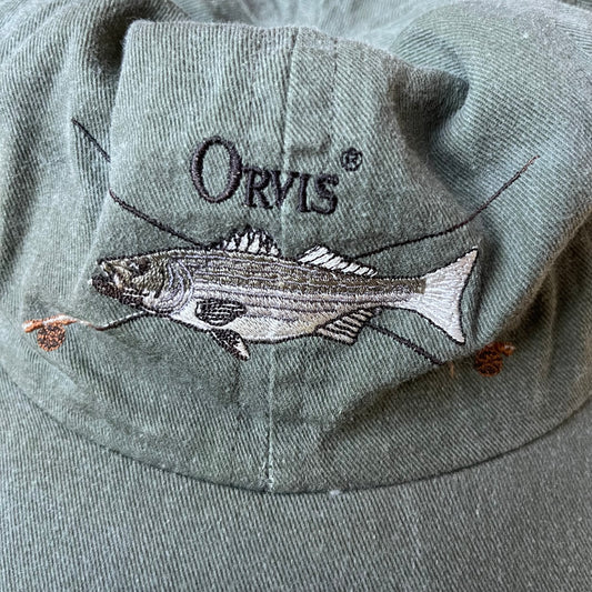 Vintage Orvis Embroidered Striper Long Bill Hat
