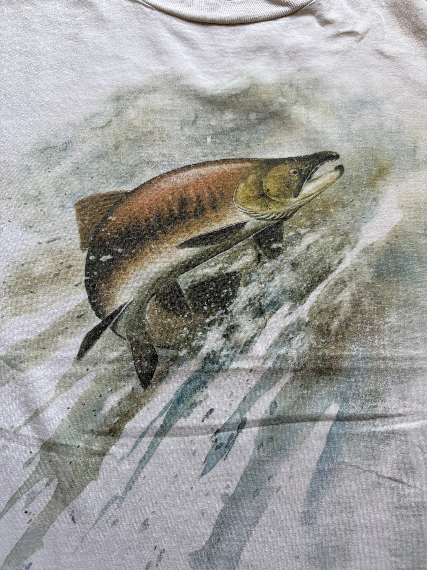Vintage Salmon Tee. Size XL