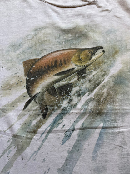 Vintage Salmon Tee. Size XL