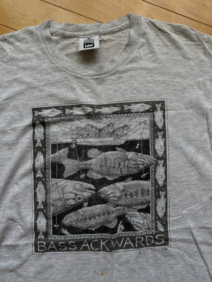 Vintage Ray Troll Bass Ackwards Tee. Size L