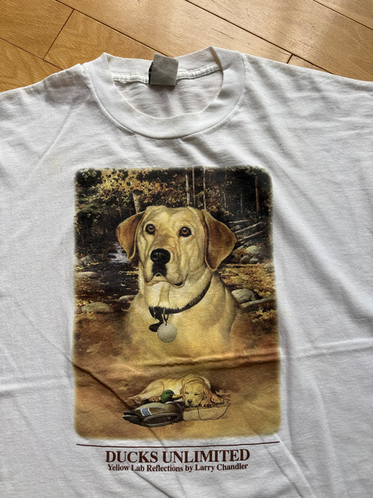 Vintage Ducks Unlimited Yellow Lab Reflections Tee. Size L