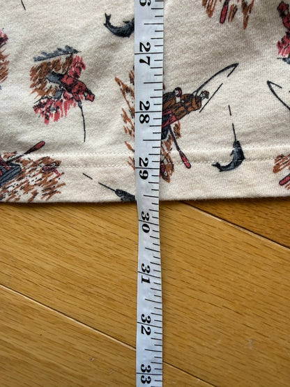 Vintage Pendleton Fisherman Print Polo. Size M
