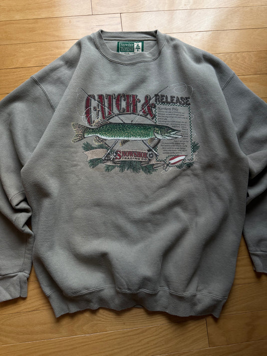 Vintage Snowshoe Thompson Northern Pike Crewneck