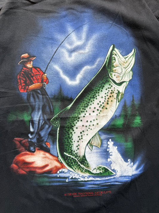 Vintage Airbrush Style Rainbow Catch Tee. Size XL