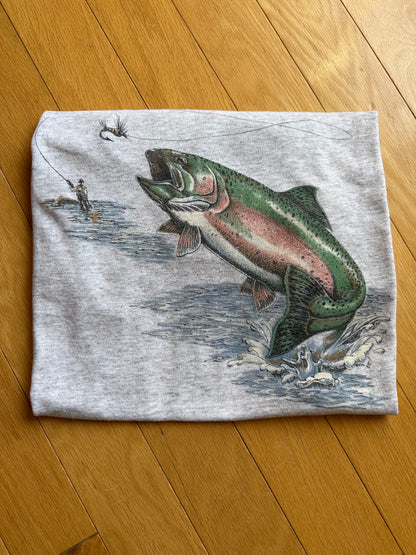 Vintage West Virginia Rainbow Trout Tee. Size L
