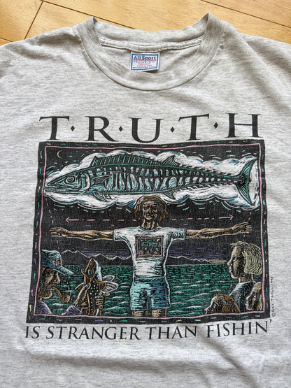 Vintage Ray Troll Truth Is Stranger Than Fishin Tee. Size XXL